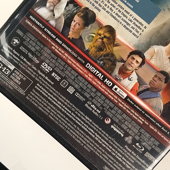 Star Wars: The Force Awakens Blu Ray/ DVD Combo pack - Picture 6 of 17